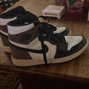 Black and White High-Top Sneakers